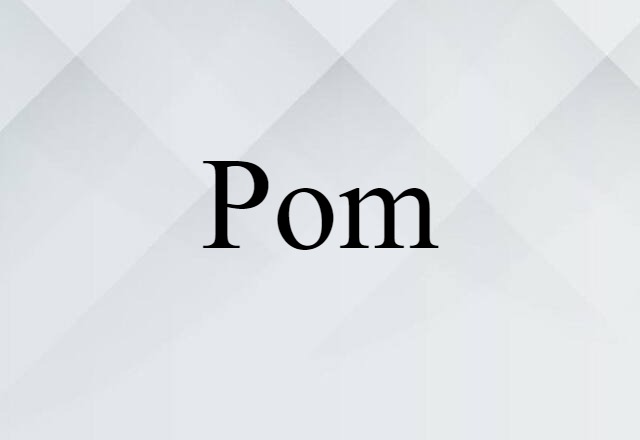 Pom (noun) Definition, Meaning & Examples