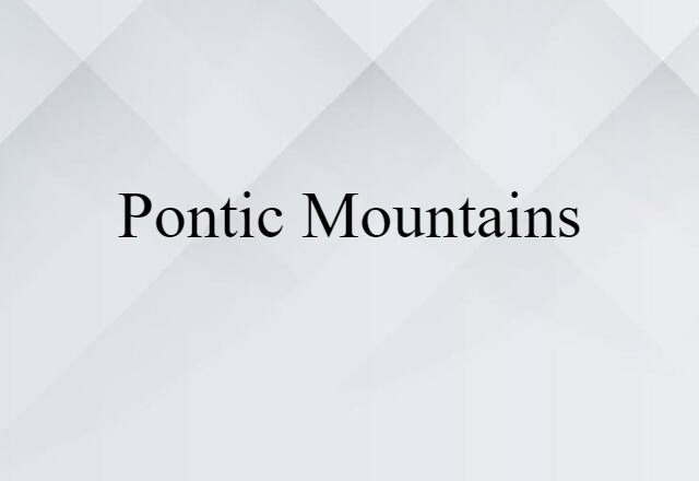 Pontic Mountains