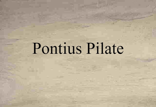 Pontius Pilate