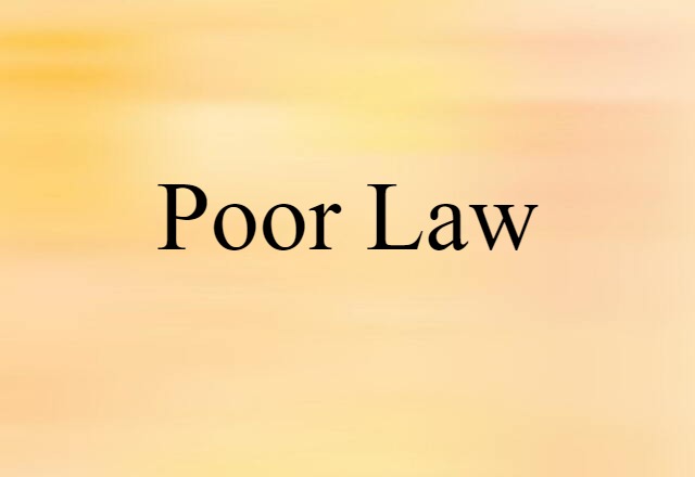 poor law