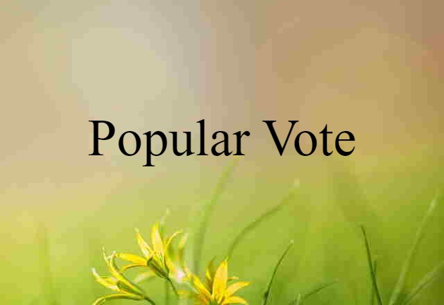 popular vote