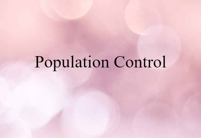 population control