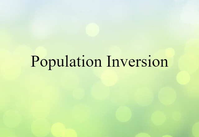 population inversion