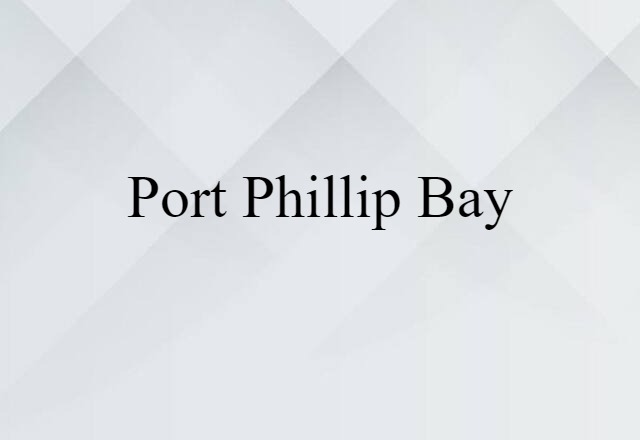 Port Phillip Bay