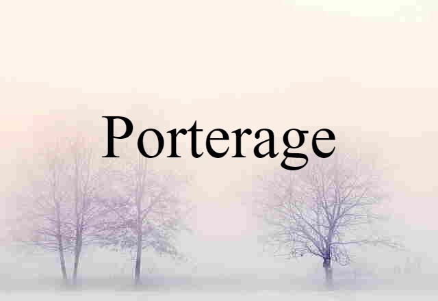 Porterage (noun) Definition, Meaning & Examples