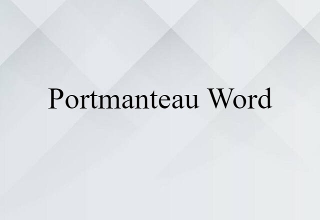 portmanteau word