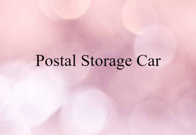 postal storage car