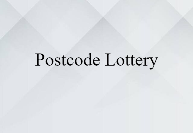 postcode lottery