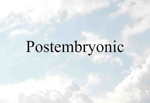 postembryonic