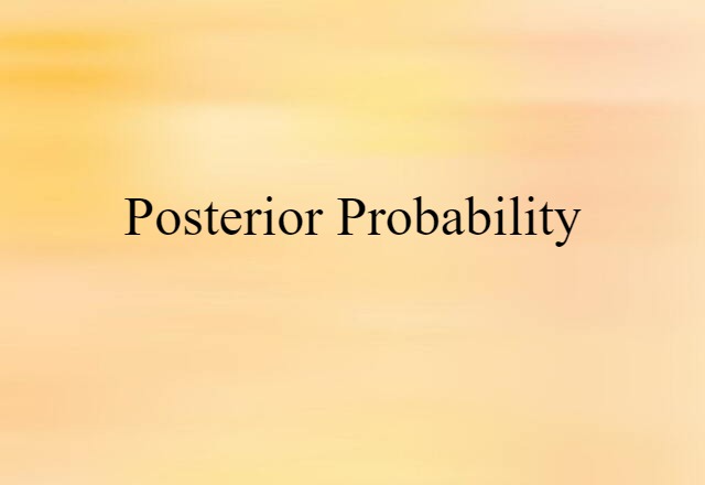 posterior probability