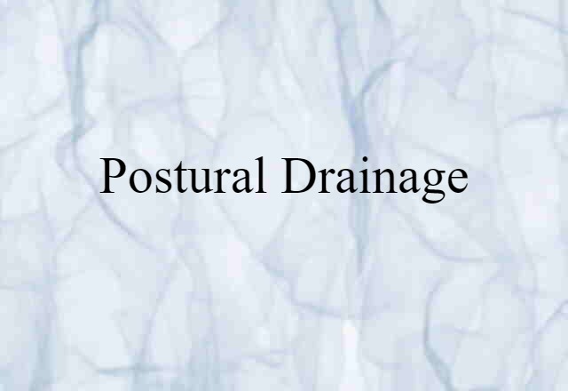 postural drainage