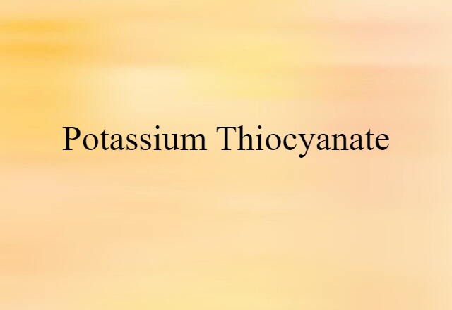 potassium thiocyanate