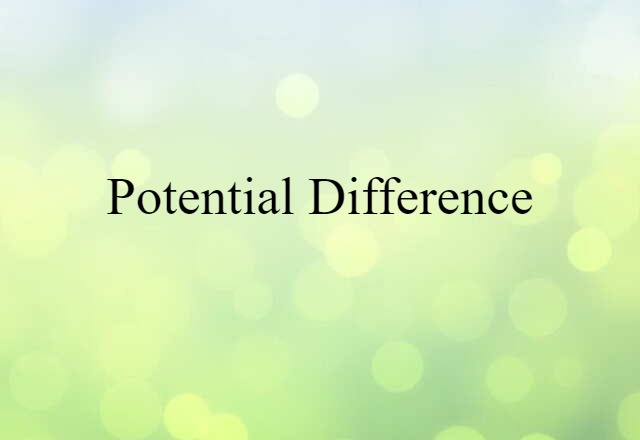 potential difference