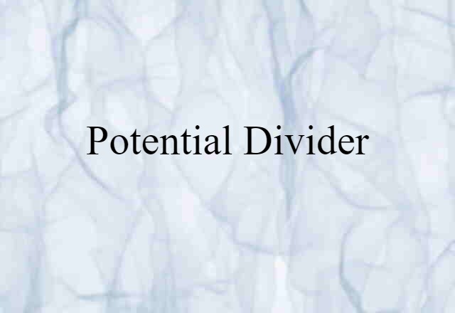 Potential Divider (noun) Definition, Meaning & Examples