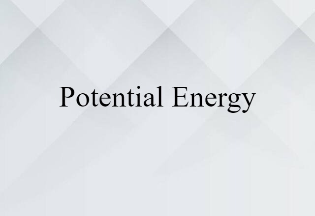 potential energy