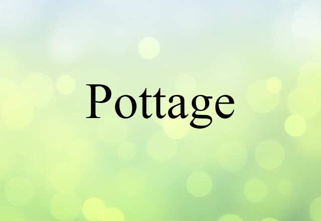 Pottage (noun) Definition, Meaning & Examples