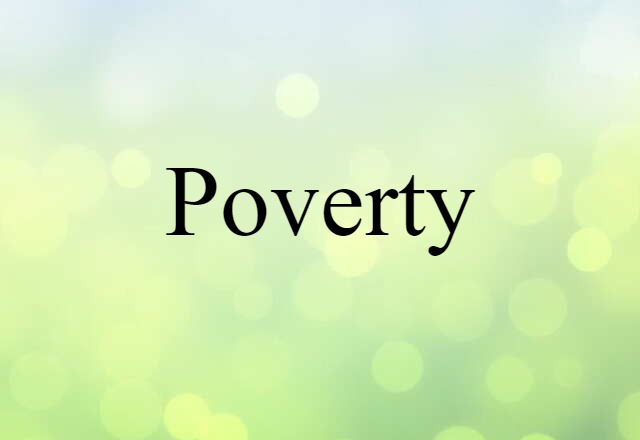 poverty