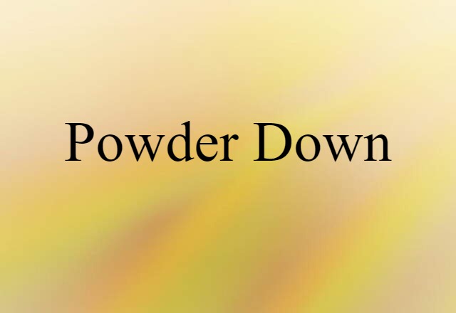 powder down