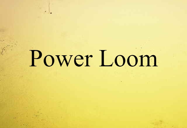 Power Loom (noun) Definition, Meaning & Examples