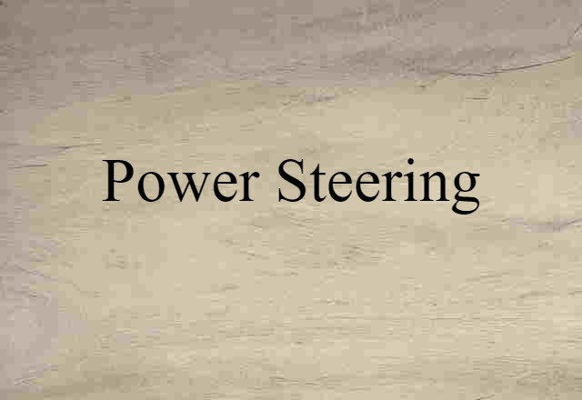 Power Steering (noun) Definition, Meaning & Examples