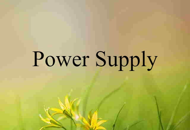 Power Supply (noun) Definition, Meaning & Examples