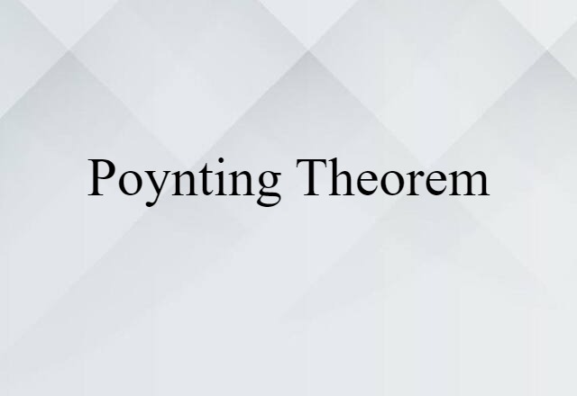 Poynting theorem