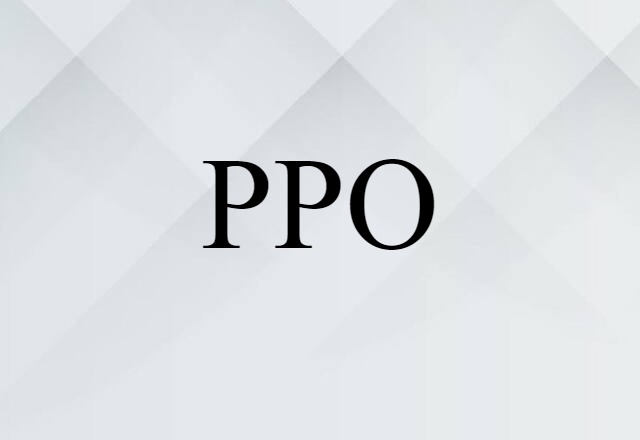 PPO (noun) Definition, Meaning & Examples