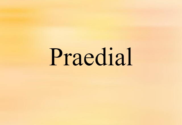 praedial