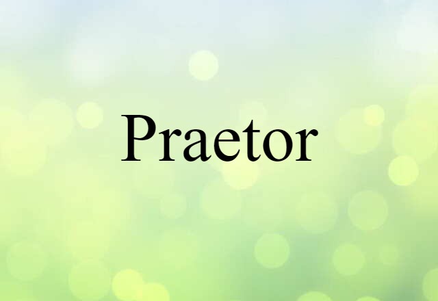 Praetor (noun) Definition, Meaning & Examples