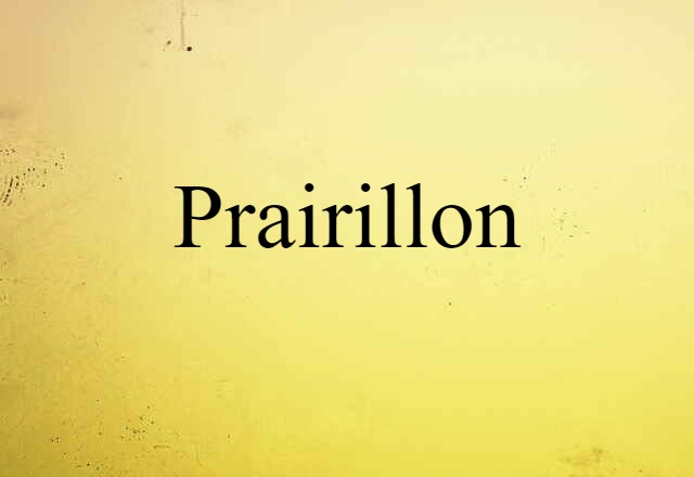 Prairillon (noun) Definition, Meaning & Examples