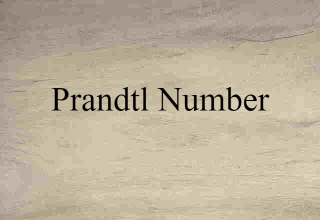 Prandtl number