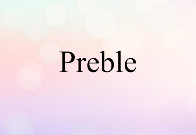 Preble (noun) Definition, Meaning & Examples