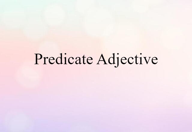 predicate adjective