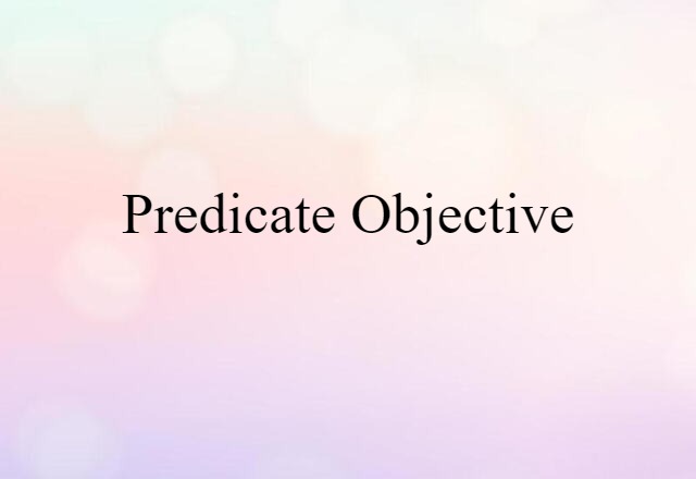 predicate objective