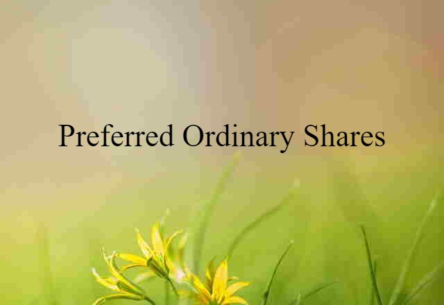 preferred ordinary shares