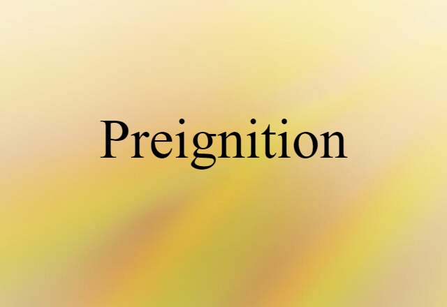 preignition