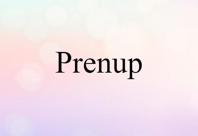 Prenup (noun) Definition, Meaning & Examples