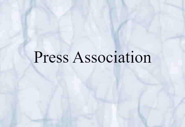 Press Association (noun) Definition, Meaning & Examples