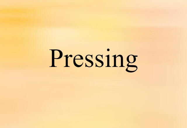 Pressing (noun) Definition, Meaning & Examples