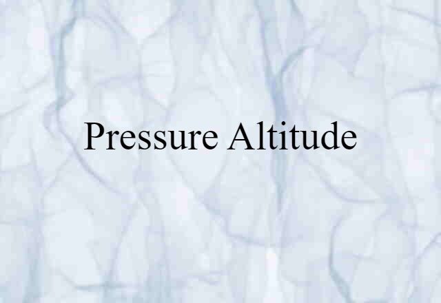 pressure altitude