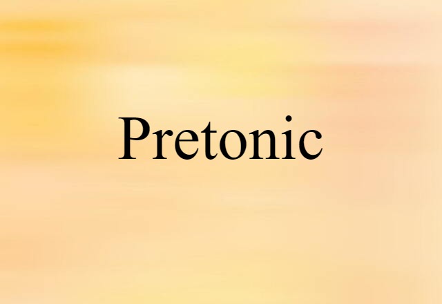 pretonic