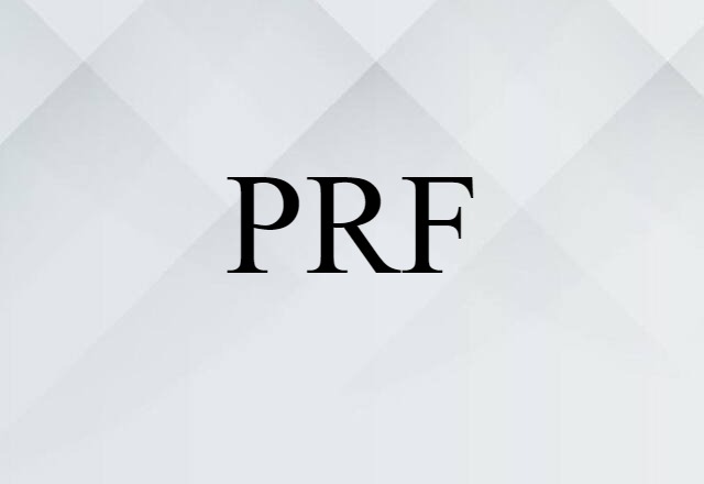 PRF (noun) Definition, Meaning & Examples