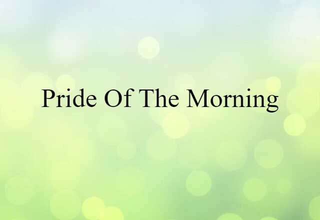 Pride Of The Morning (noun) Definition, Meaning & Examples