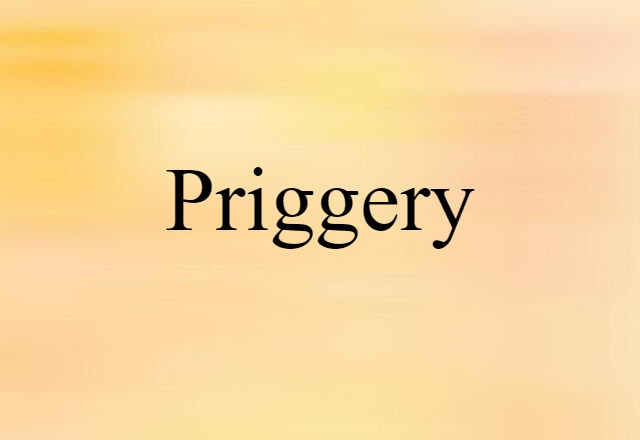 Priggery (noun) Definition, Meaning & Examples