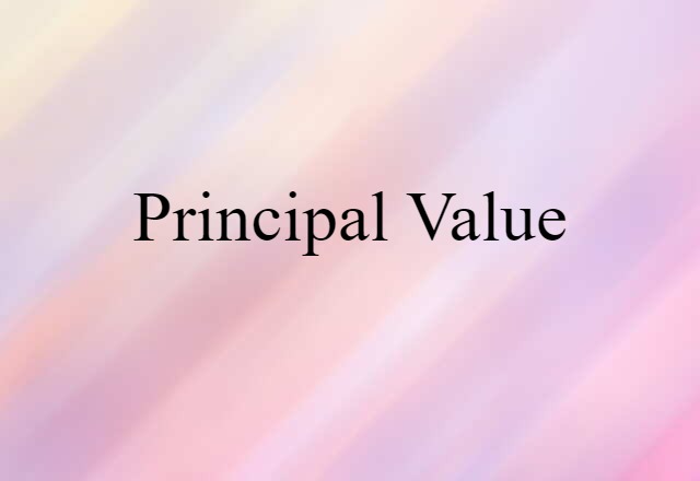 Principal Value (noun) Definition, Meaning & Examples