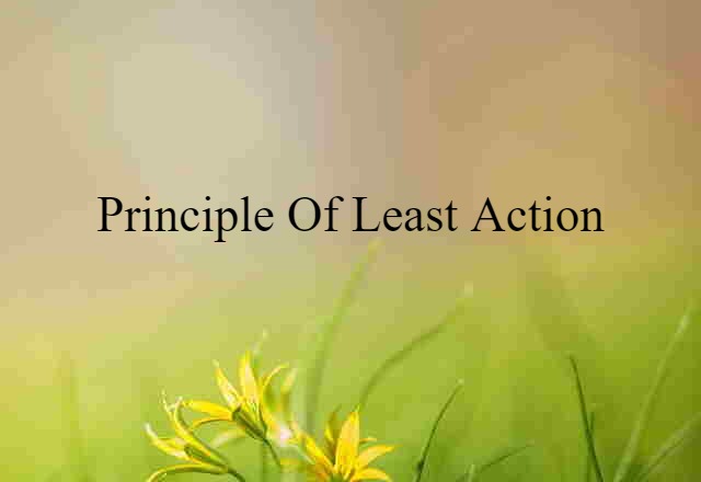 principle of least action