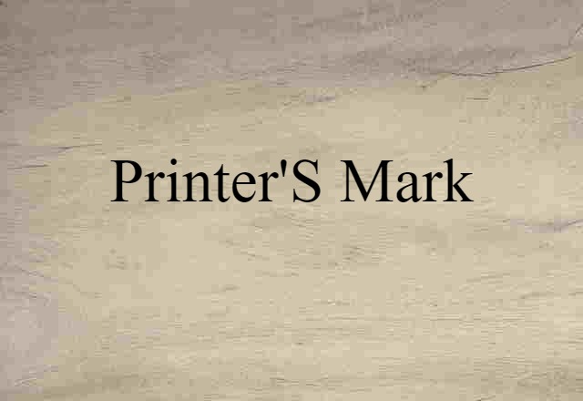 printer's mark