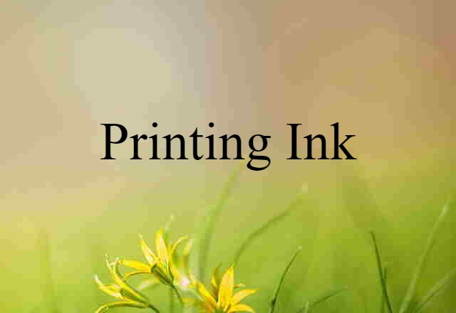 printing ink