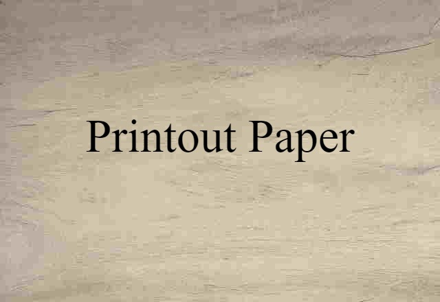 printout paper