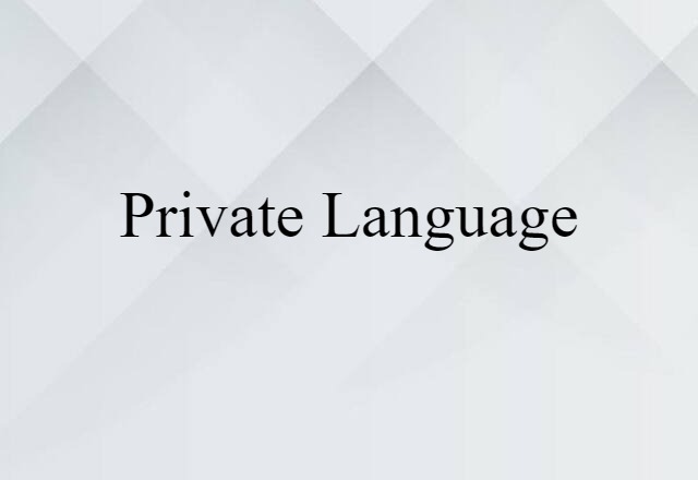 private language